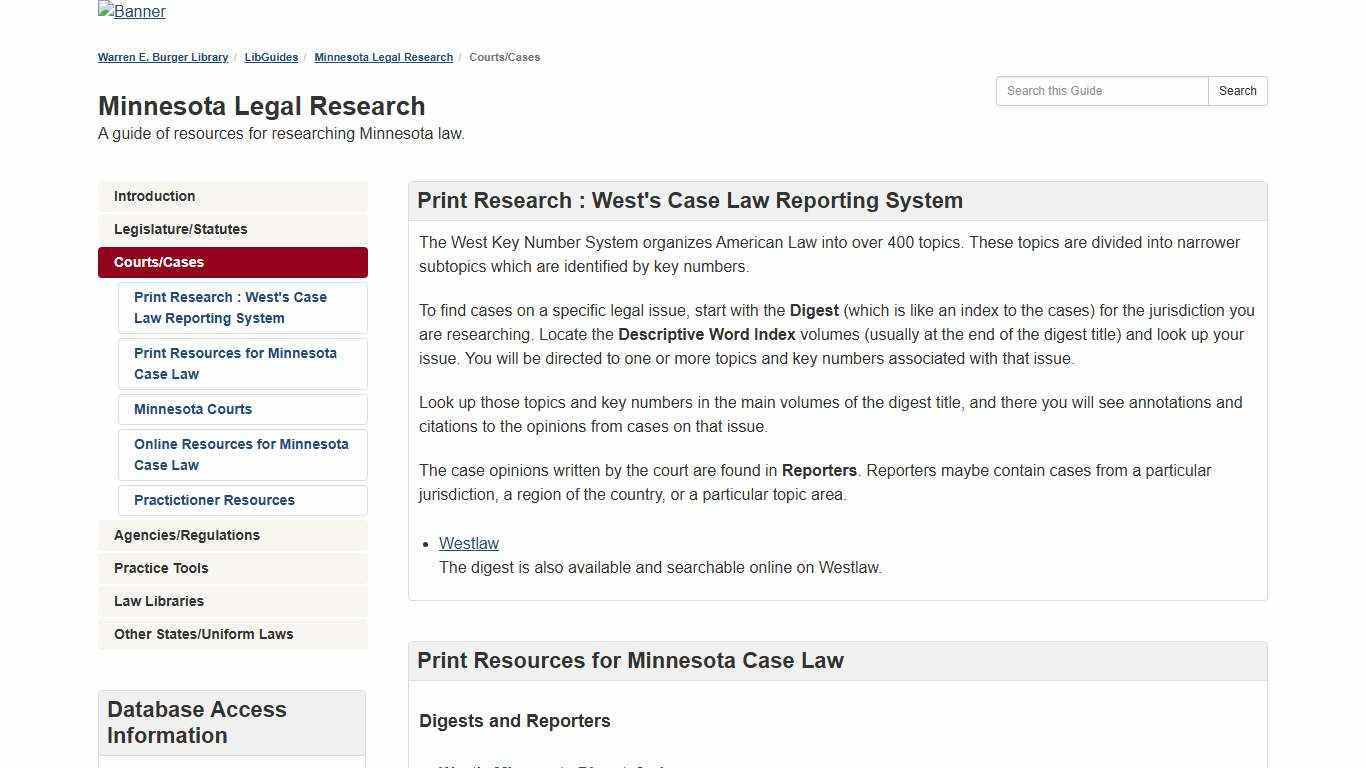 Courts/Cases - Minnesota Legal Research - LibGuides at Mitchell Hamline School of Law